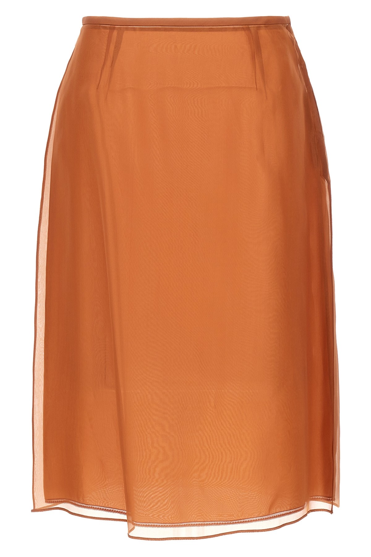 Prada Double Layer Semi-sheer Midi Skirt