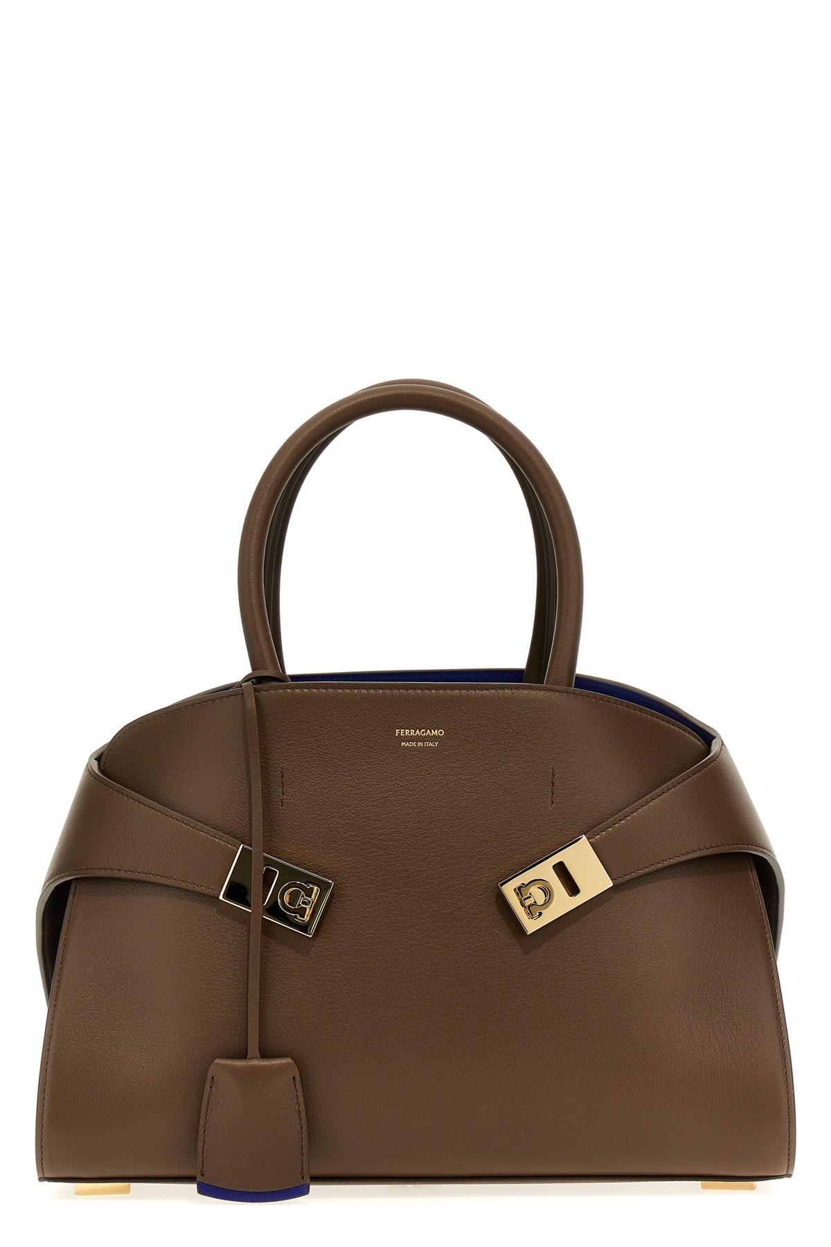 Ferragamo Brown Hug Satchel Bag In Brown