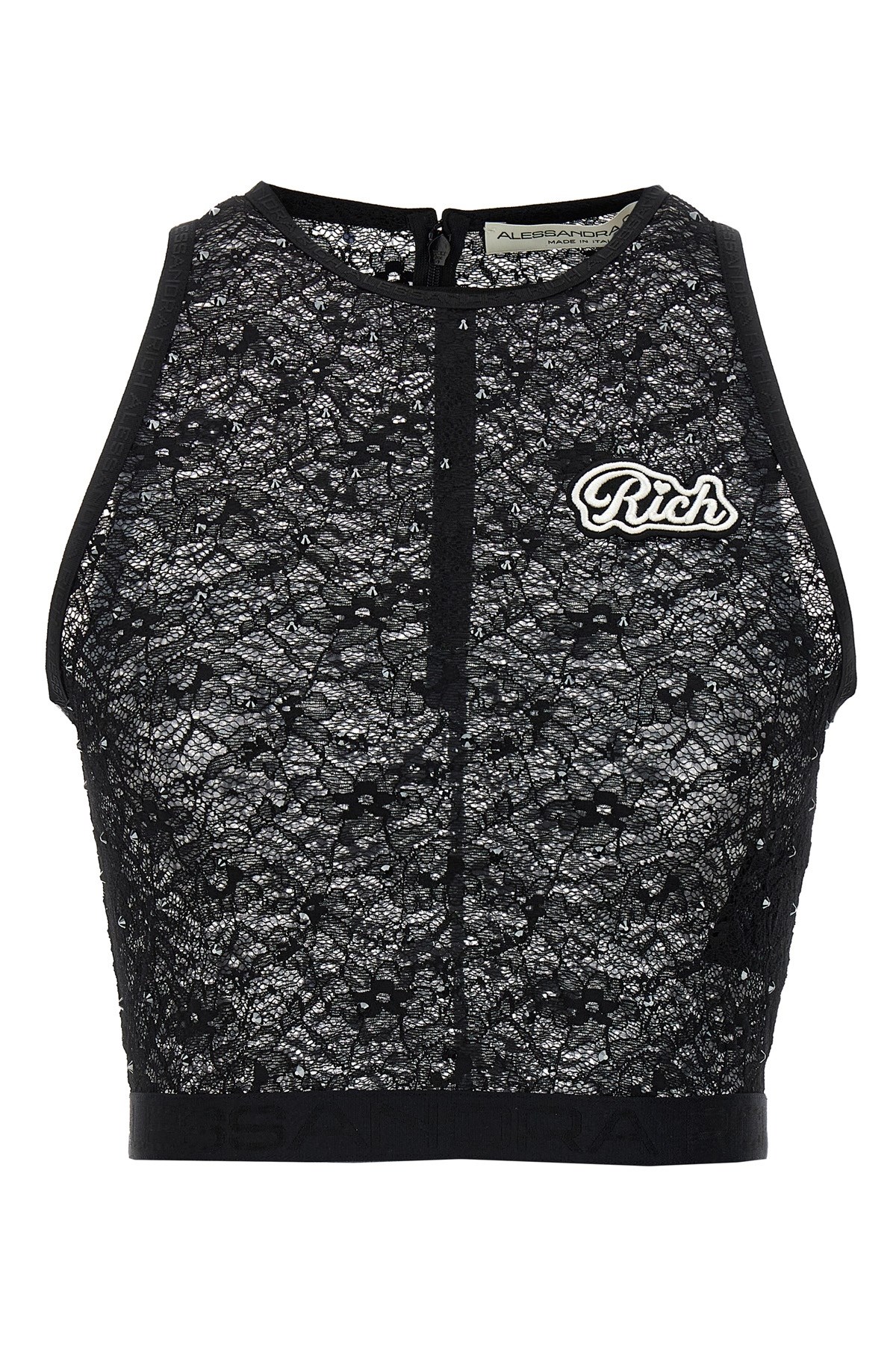 Rhinestone Lace Top - Size 38 IT