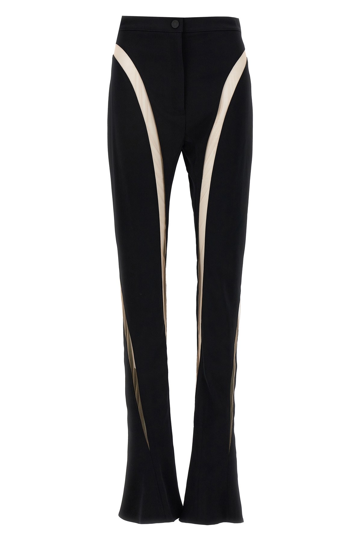 Mugler Stylish And Comfortable Black Viscose Pants For Women In Black