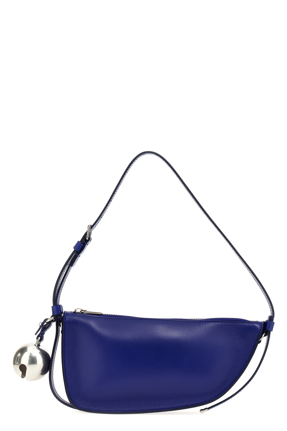 Burberry Leather Shield Sling Shoulder Bag With Silver-tone Charm