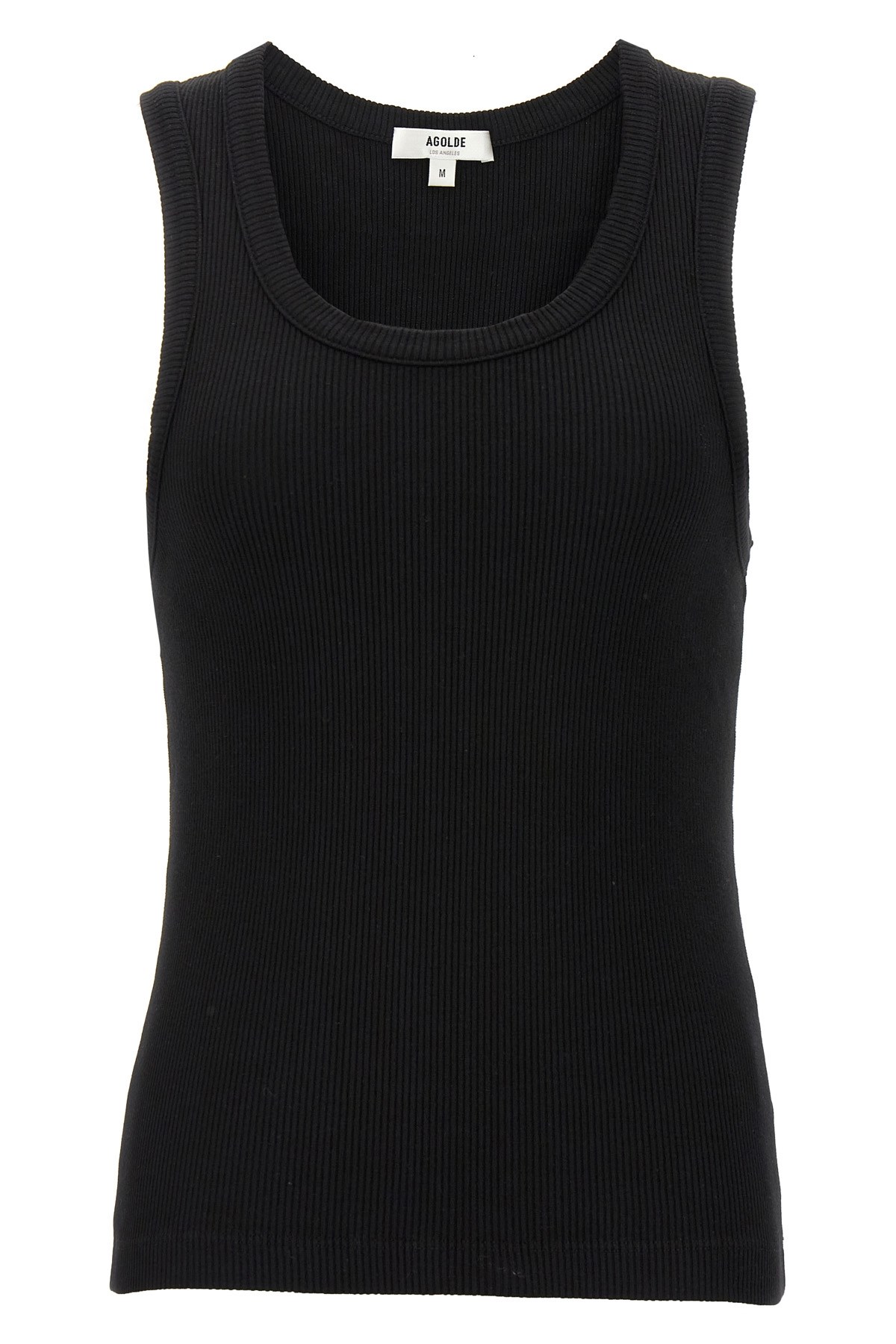 Agolde Poppy Ribbed Stretch Organic Cotton And Tencel-blend Jersey Tank