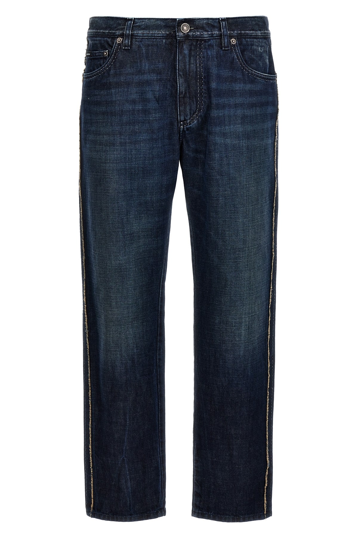 Fringed Stitching Jeans - Size 46 IT