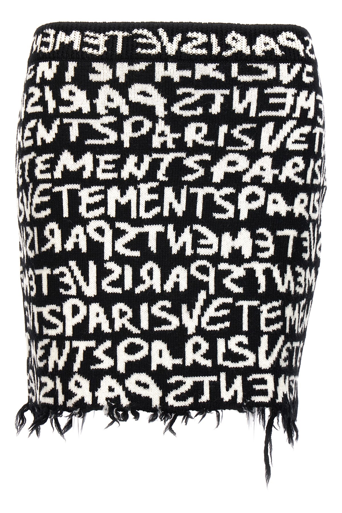 Vetements Paris Monogram High-waisted Mini Skirt