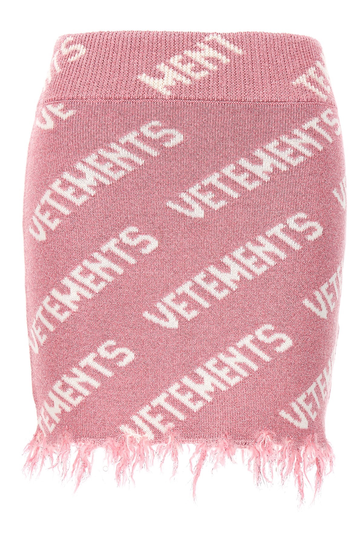 Vetements Woman Mini Skirt Pink Size S Merino Wool
