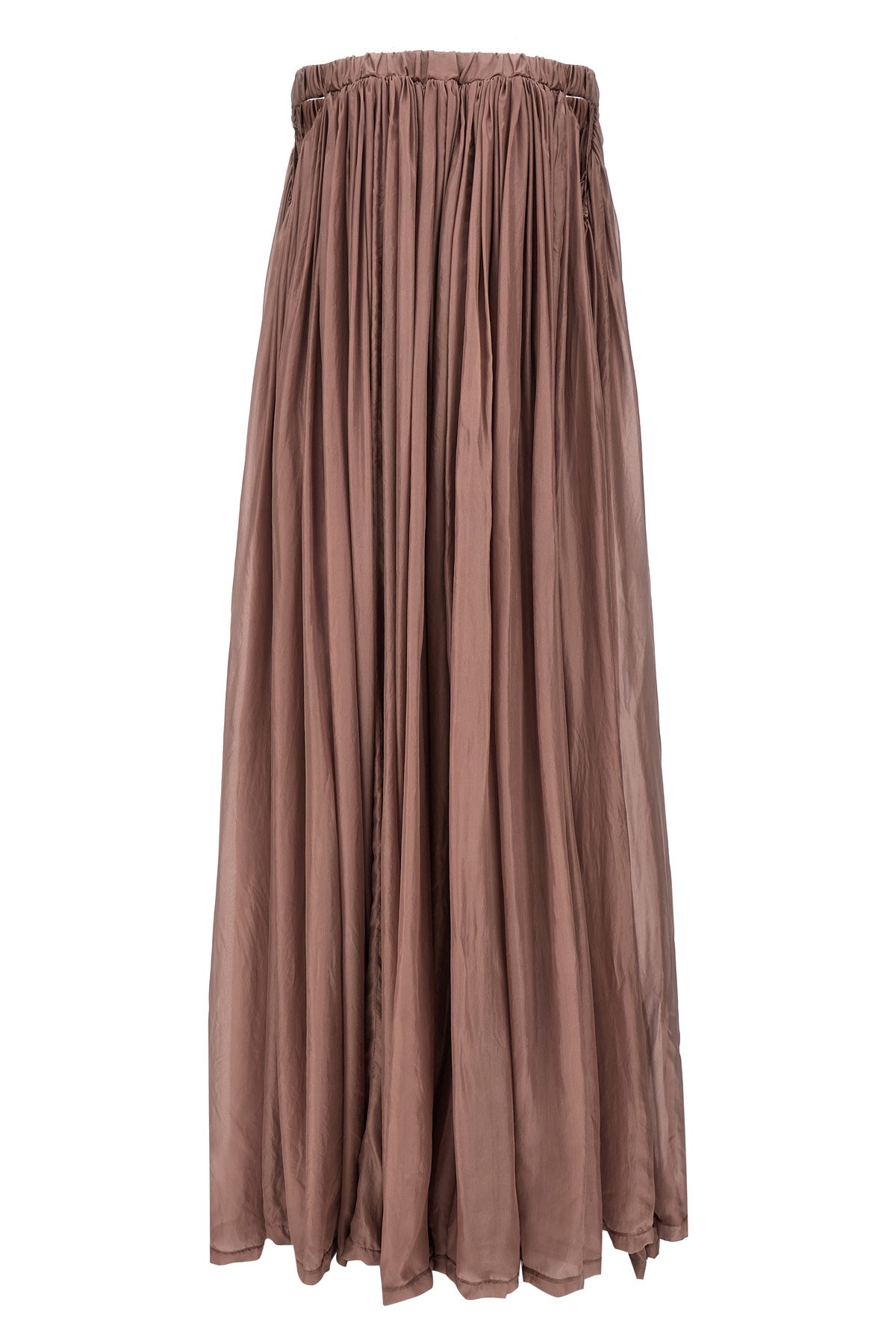 Rick Owens Floor-length Silk Dress With Elasticized Bodice