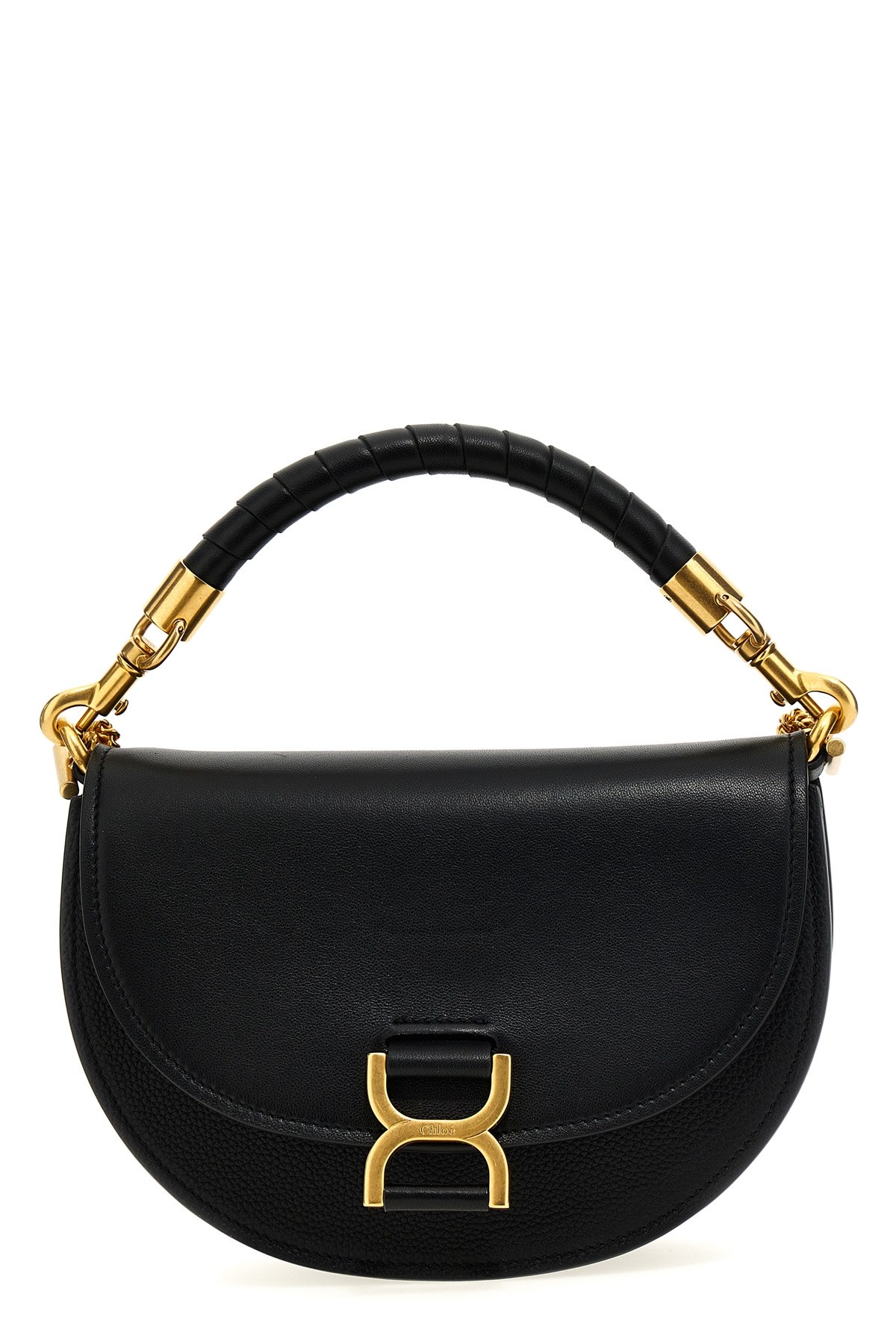 Chloé Chloe Women Black Leather Marcie Handbag