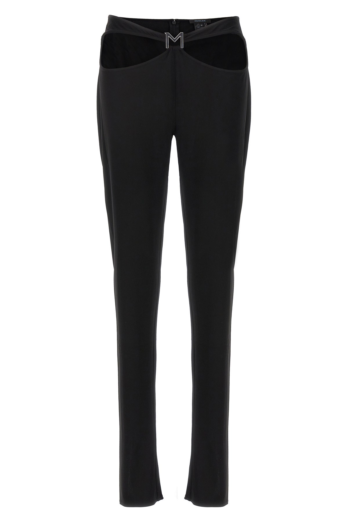 Mugler M Cut-out Trousers In Black