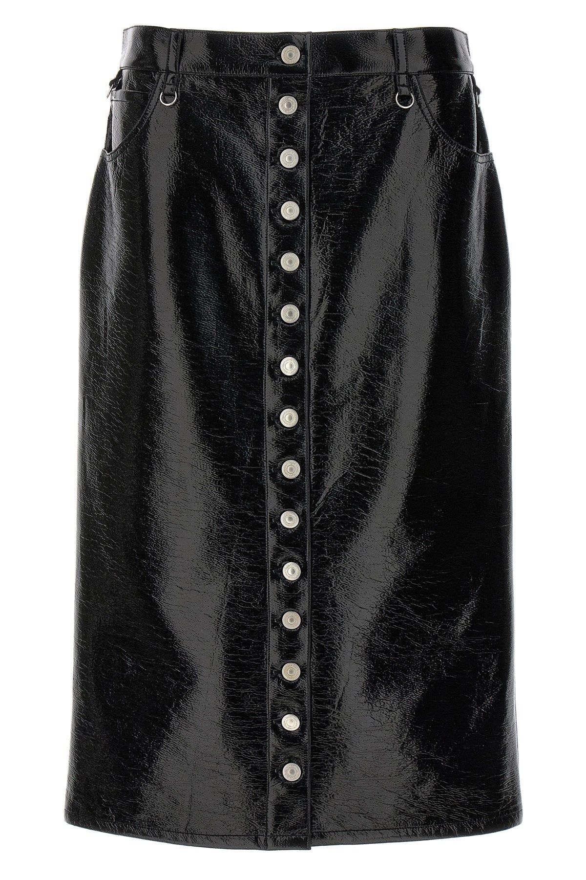 Courrèges Multiflex Patent-finish Midi Skirt