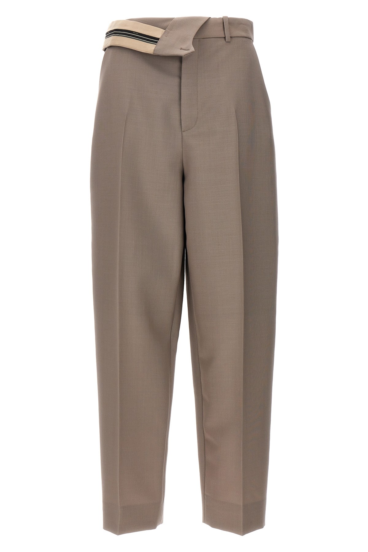 Fendi High-waisted Pleated Front Trousers With Side Pockets