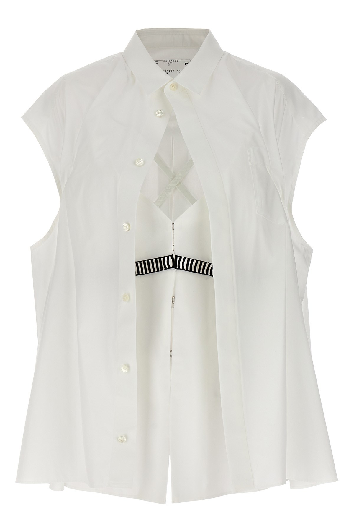 Sacai Layered-design Blouse In Multi
