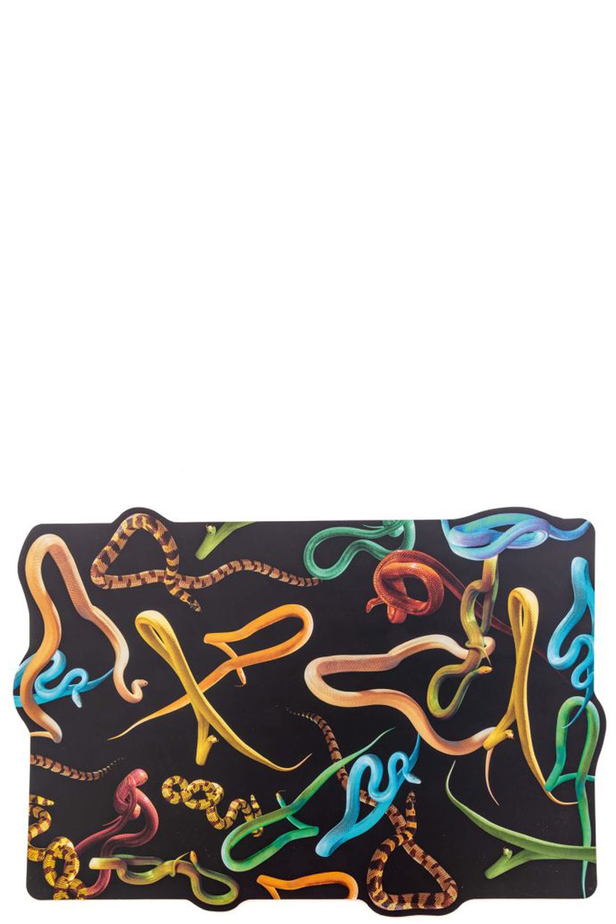 Seletti Wears Toiletpaper Snakes Cork Place Mat 35.8cm X 45cm In Black
