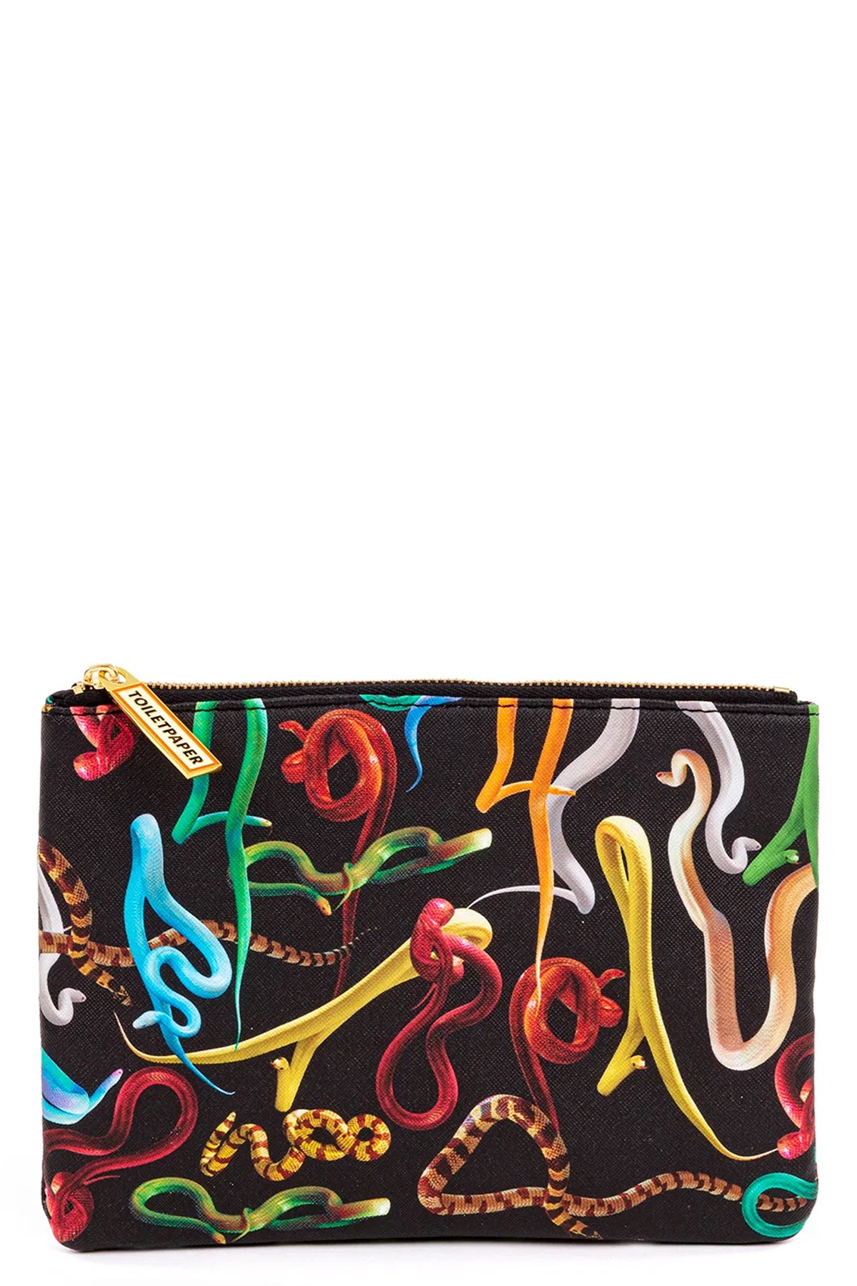 Seletti X Toiletpaper' 'snakes' Pouch In Multi