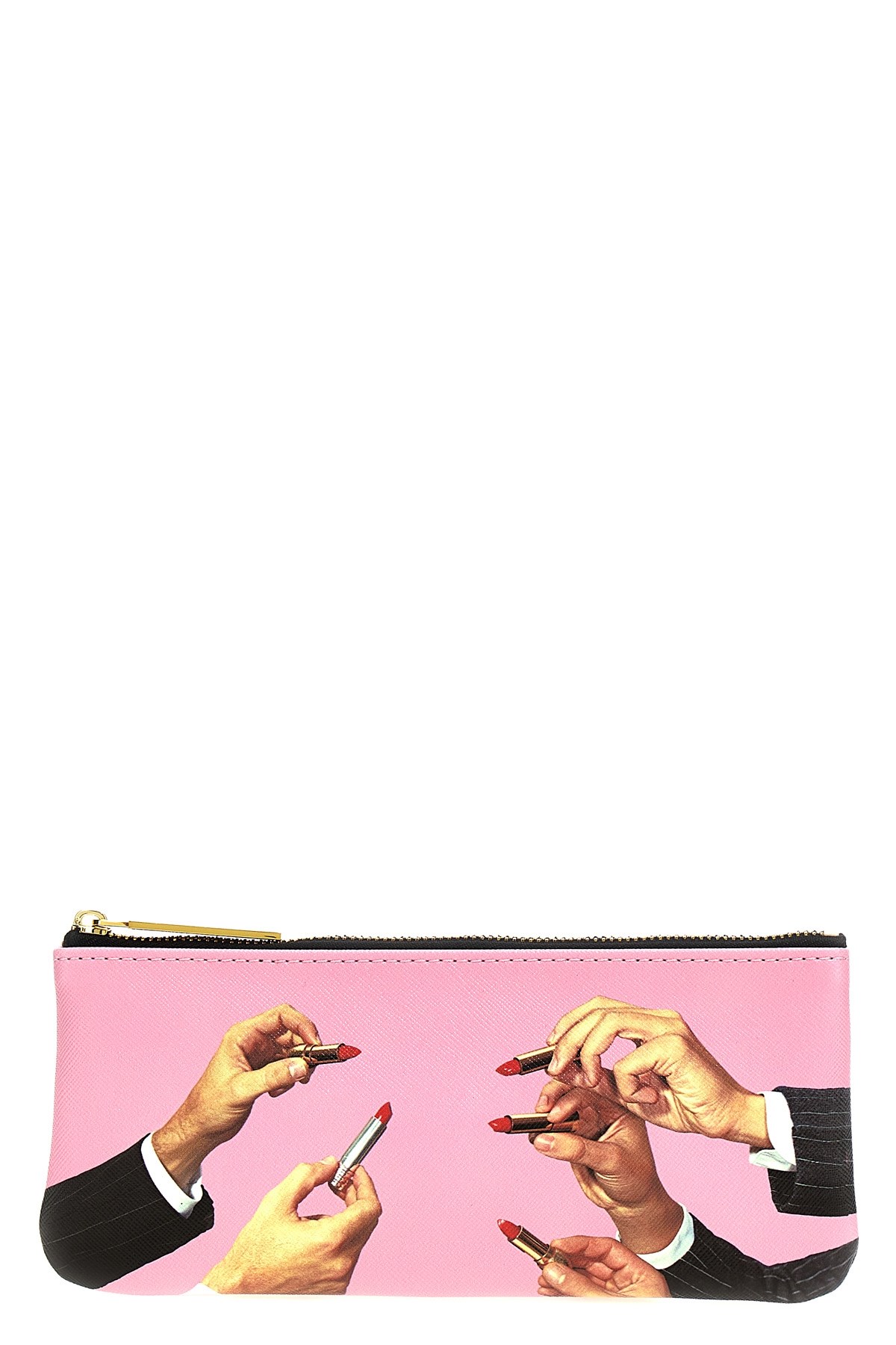 Seletti X Toiletpaper 'lipstick' Pouch In Pink