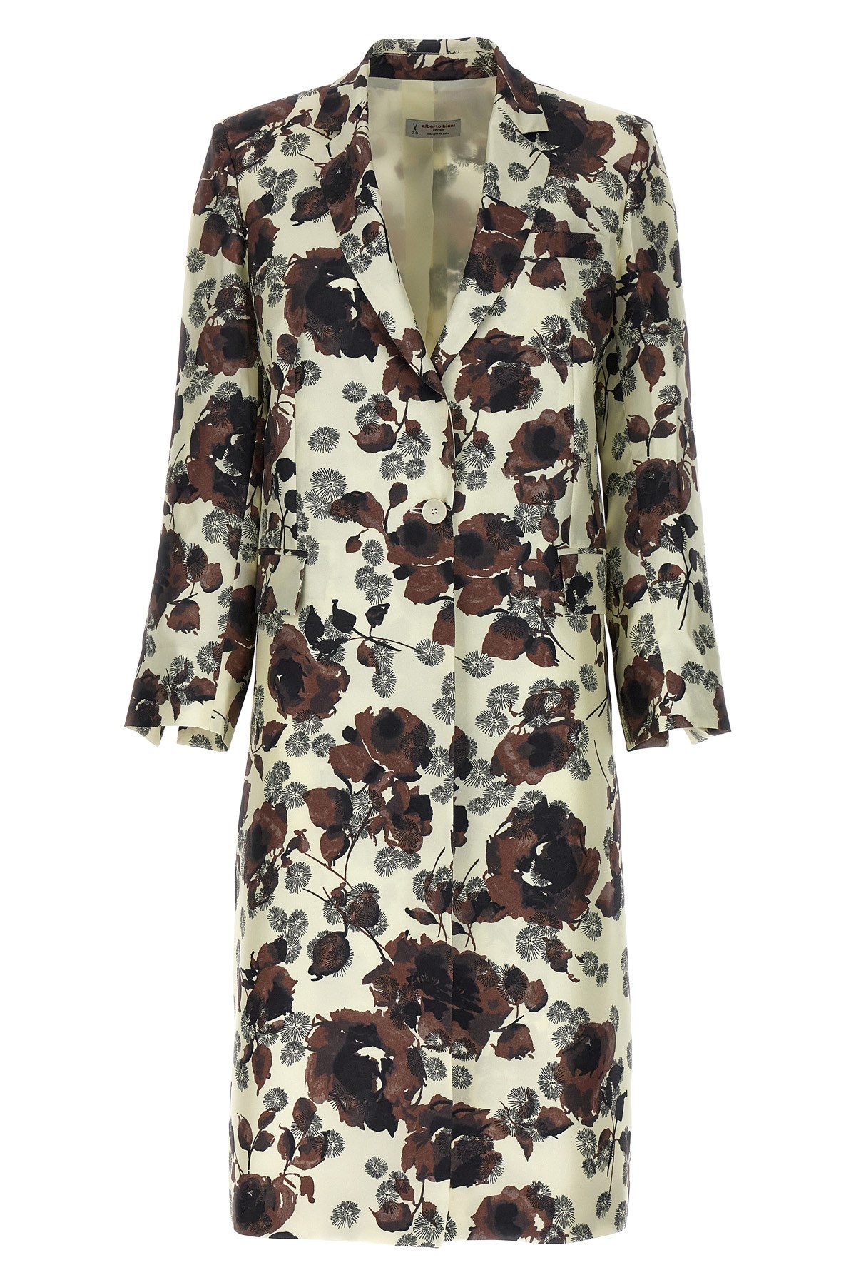 Alberto Biani Floral Print Trench Coat
