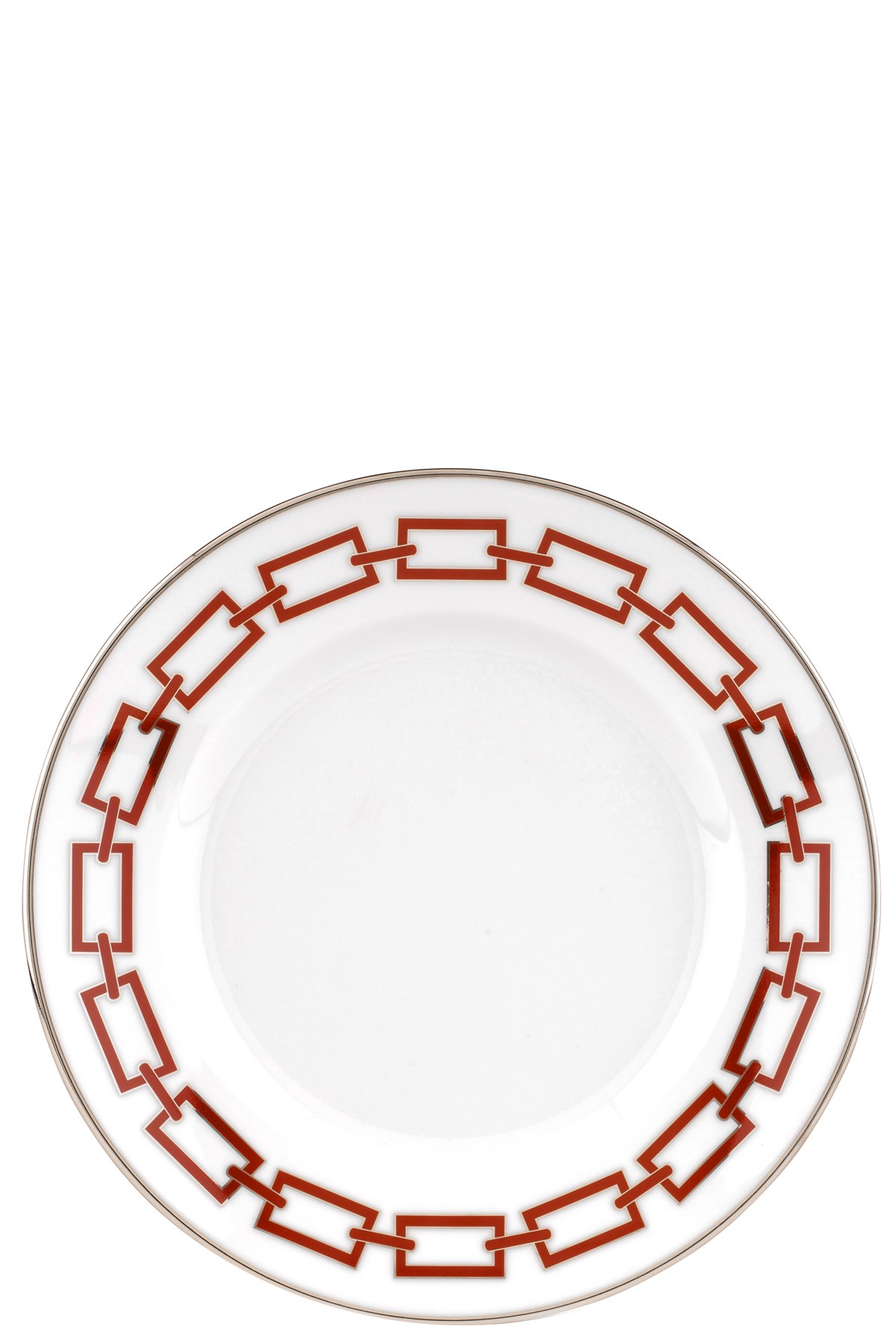 Ginori 1735 'catene Impero' Dessert Plate ⌀ 22 Cm In Red