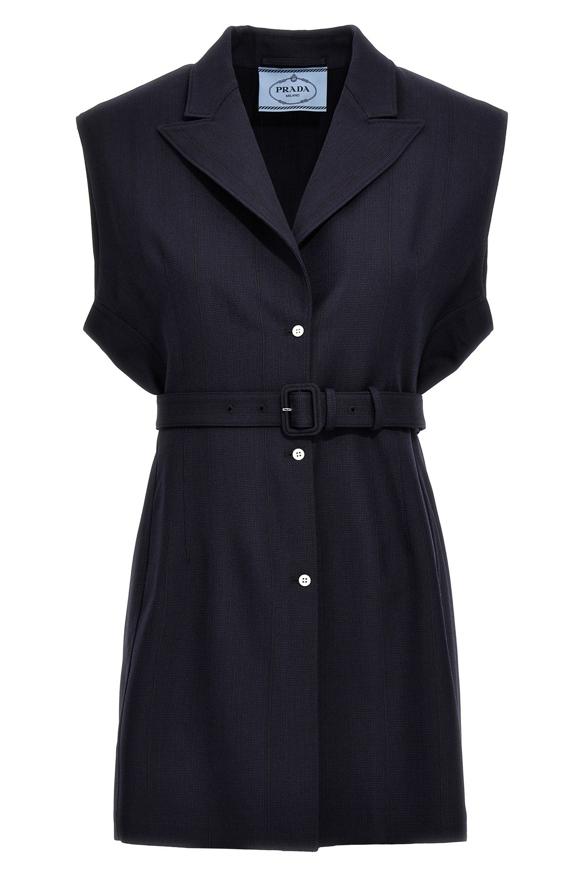 PRADA PRADA BELT WOOL VEST 