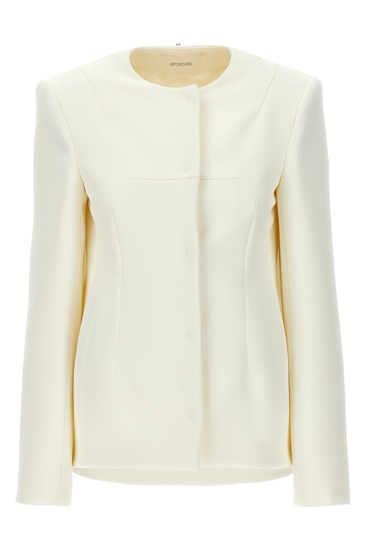 Sportmax Fitted Silhouette Single-breasted Jacket In White