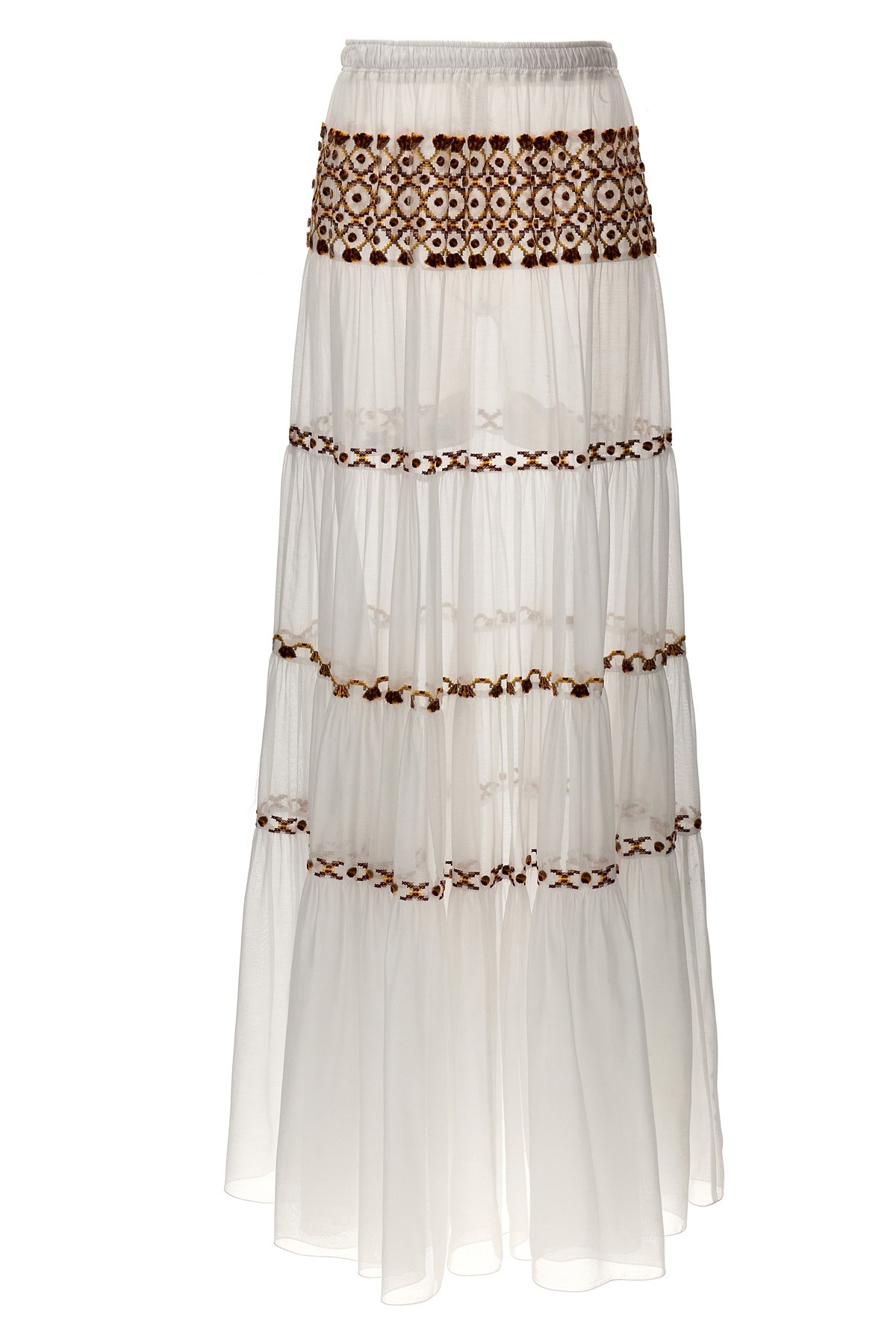 Ermanno Scervino High-waist Maxi Tiered Skirt