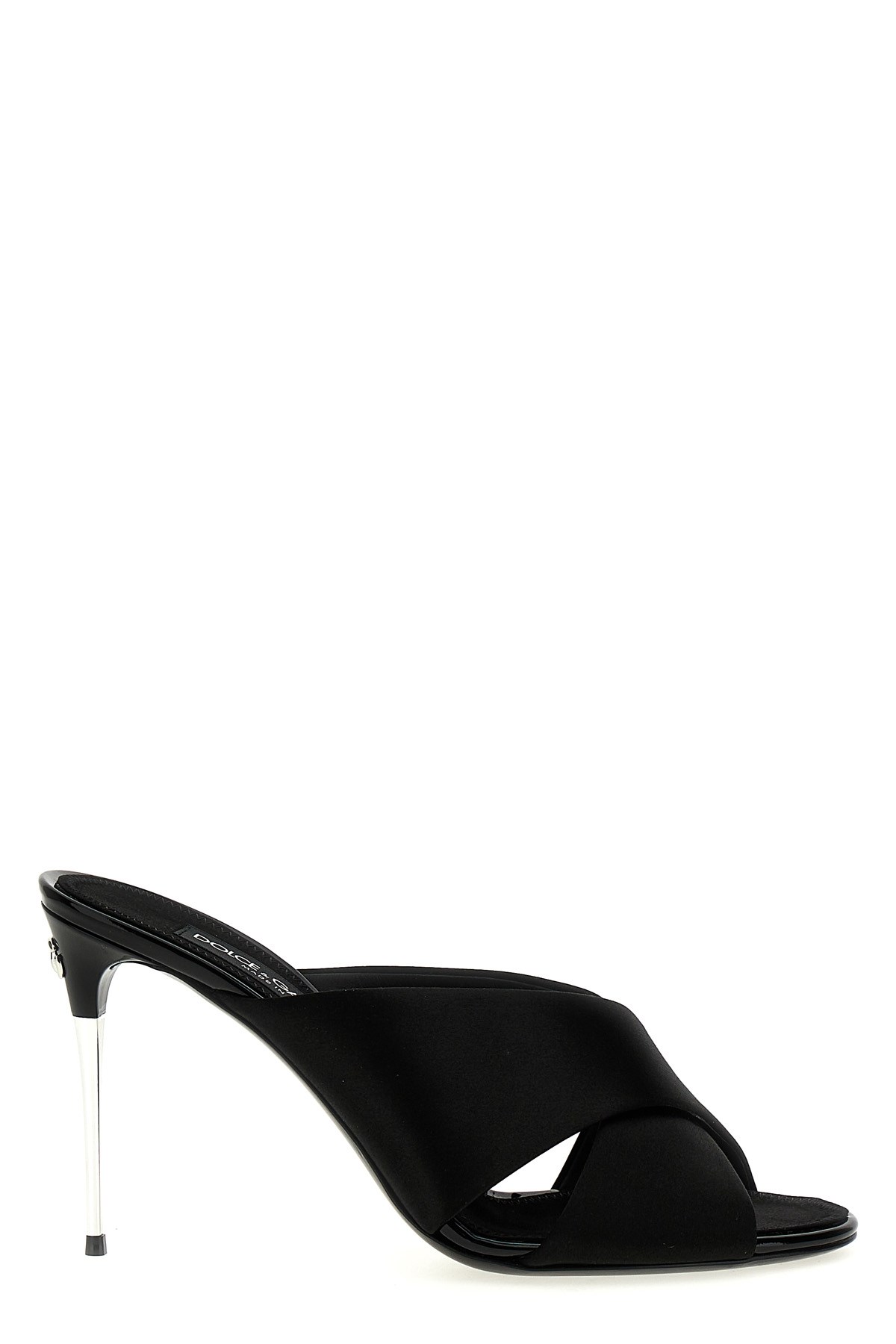 Dolce & Gabbana Satin Sandals With Back Monogram