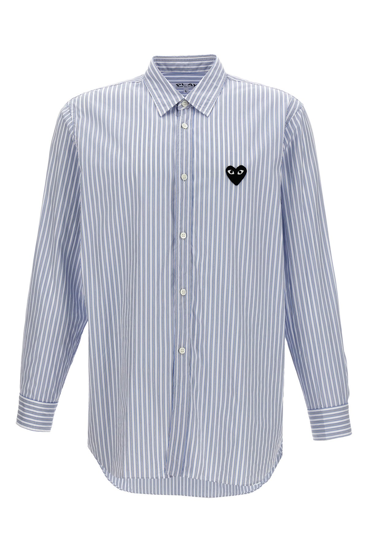 Logo Patch Striped Shirt - Size XL