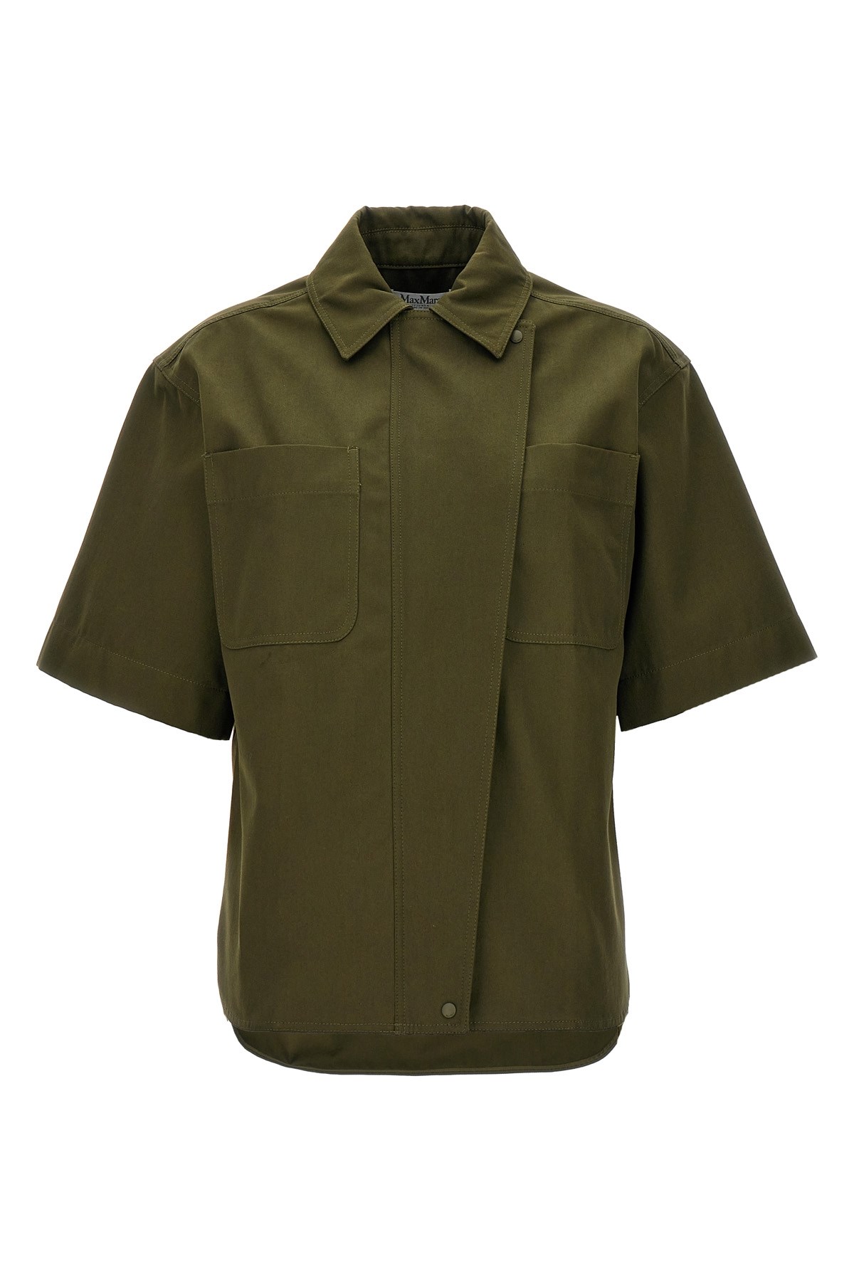 Max Mara Button Detailed Short In Green