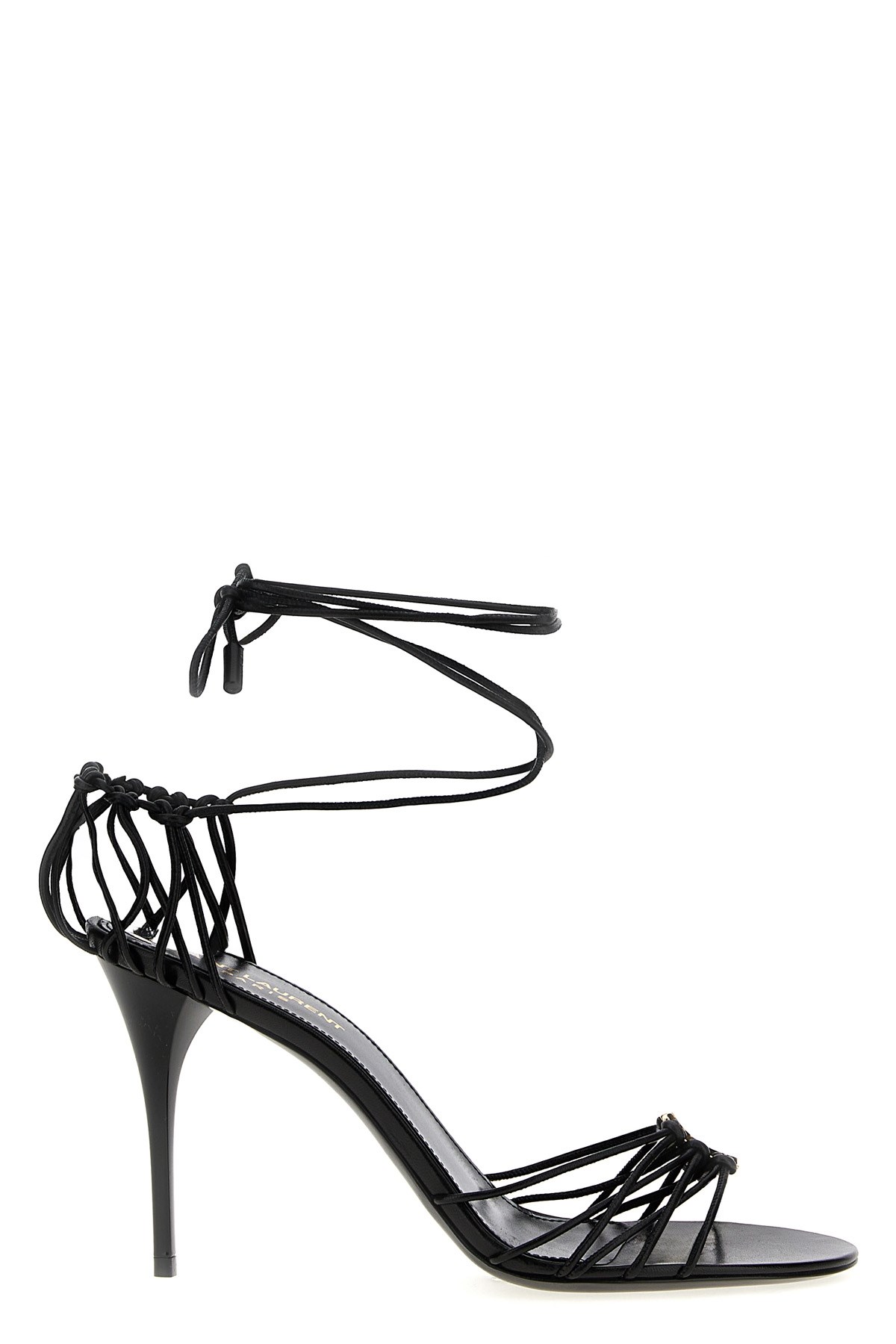 Saint Laurent Babylone Sandals Black In Black