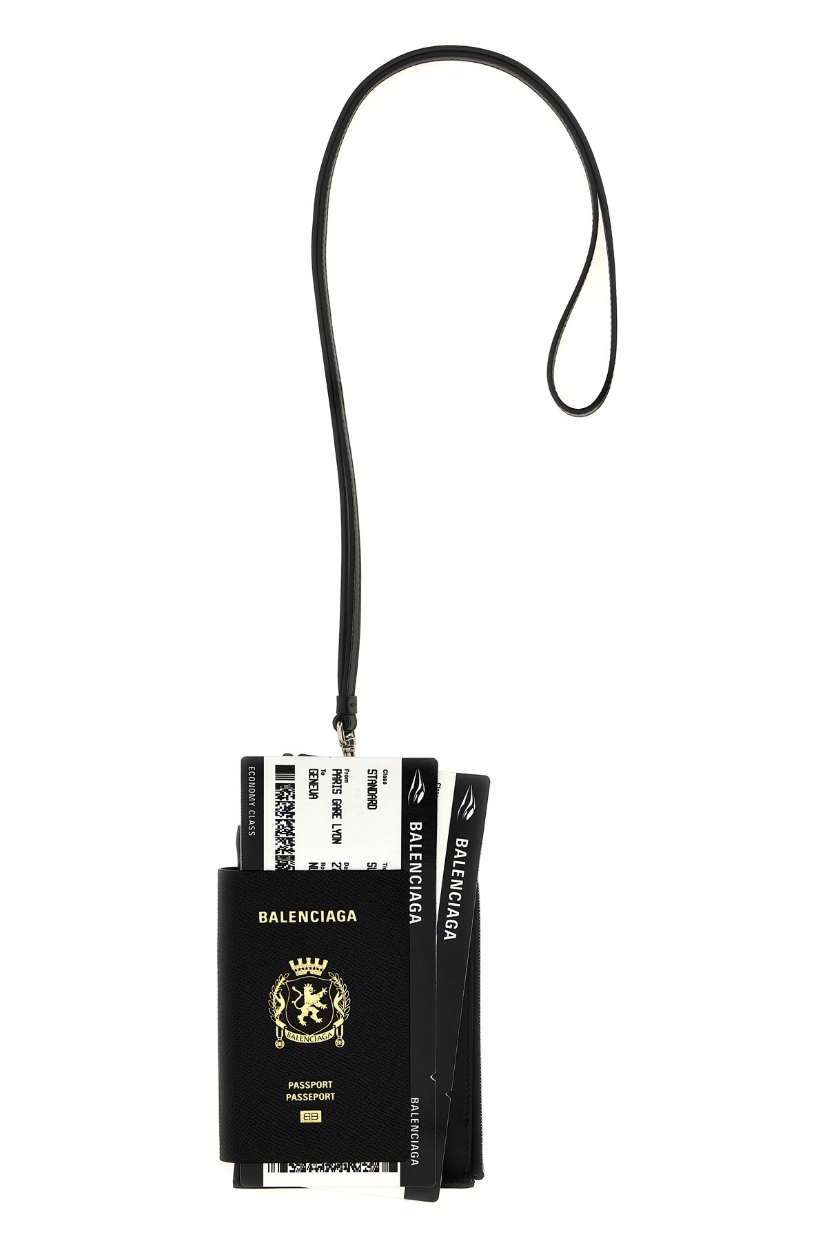 Balenciaga Passport Phone Holder Card Holder In Black