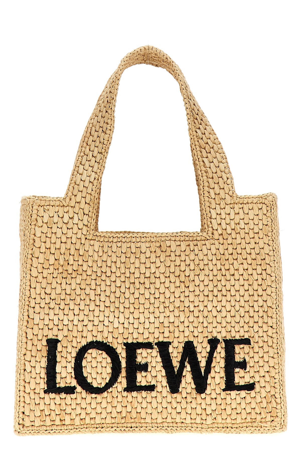 Loewe 'font Tote Mini' Shopping Bag In Sand