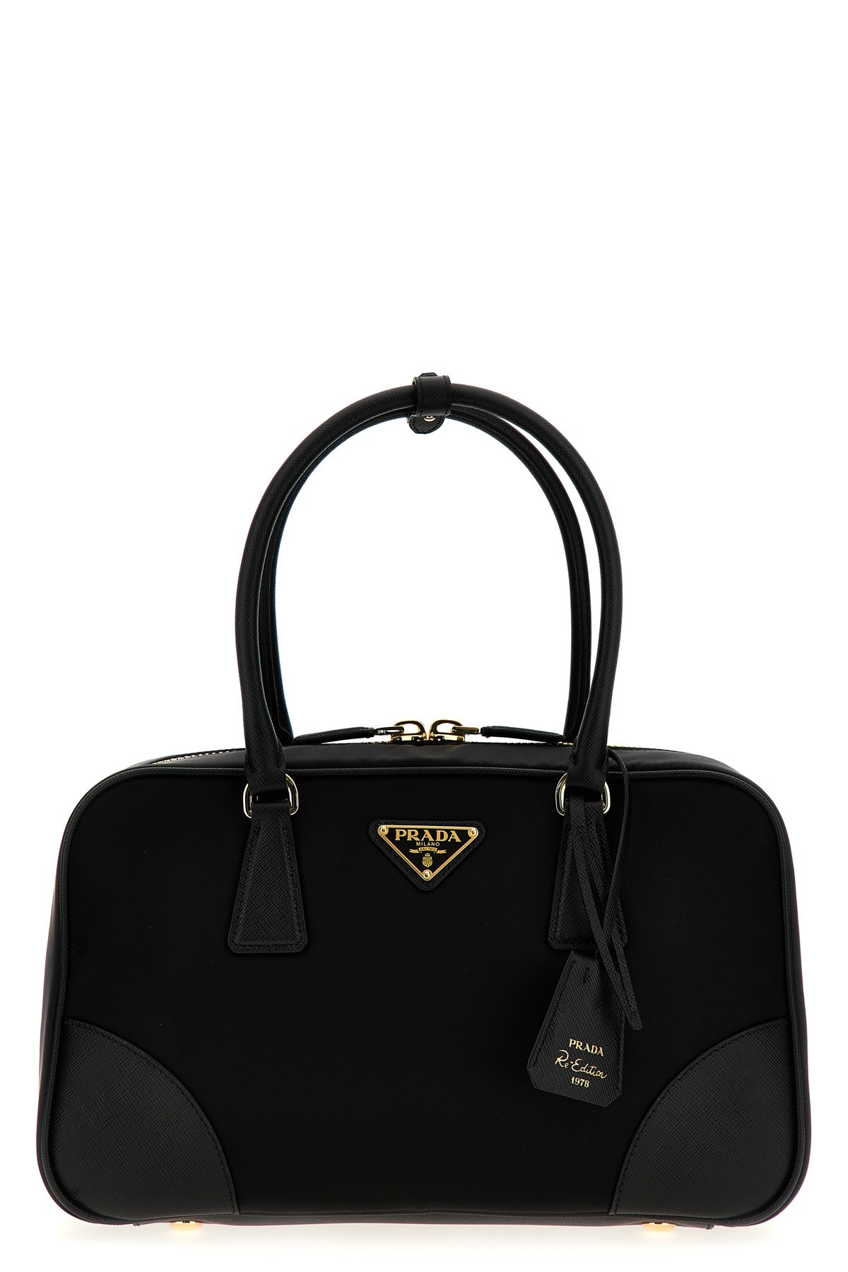 Prada 'bauletto Re-edition 1978' Handbag In Black