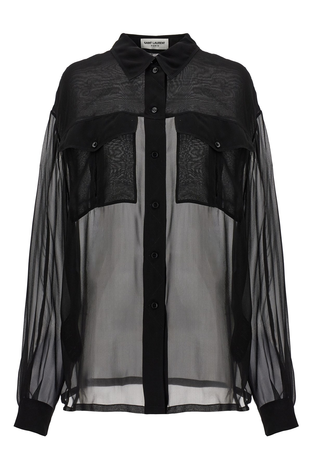 Saint Laurent Silk Crepe Muslin Shirt