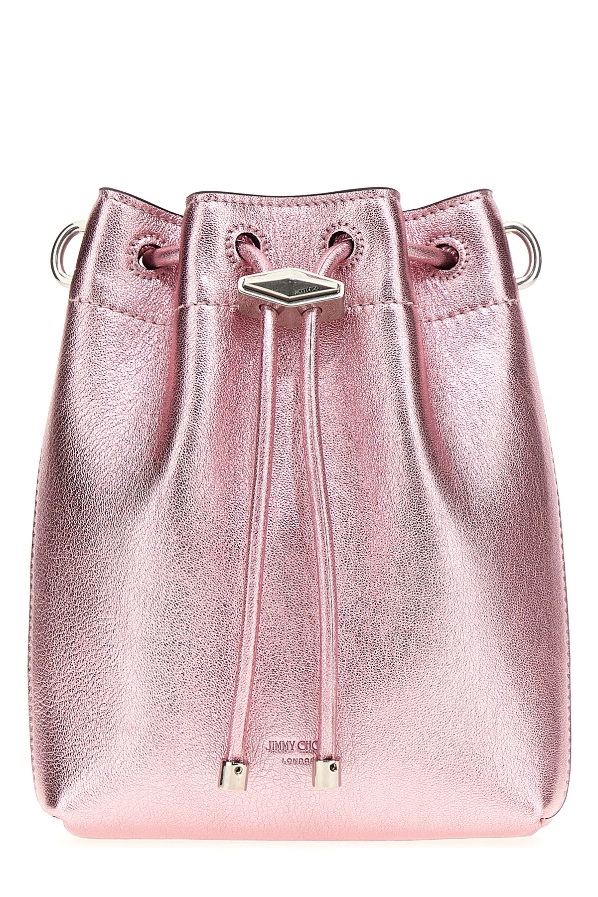 Jimmy Choo Bon Bon Metallic Leather Mini Bucket Bag