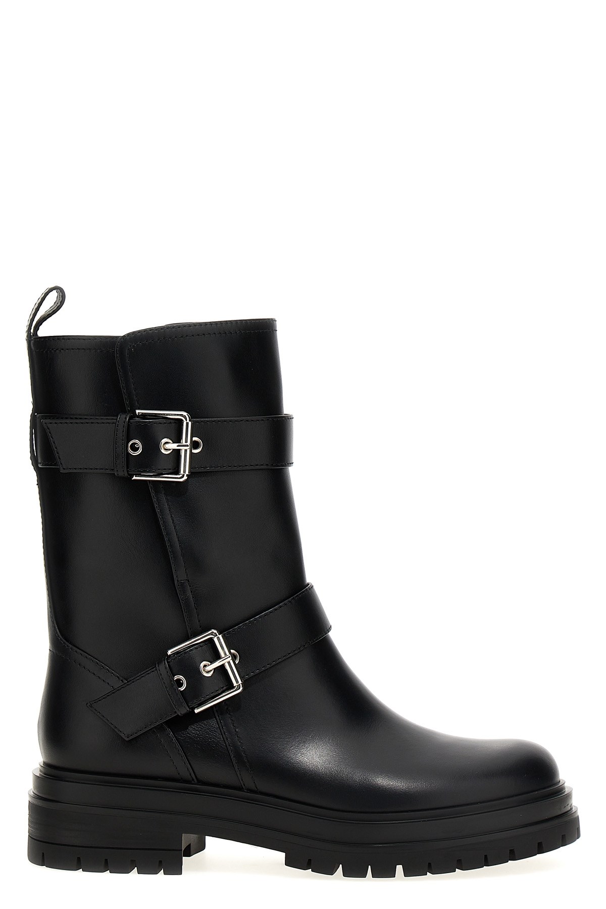 Gianvito Rossi Black Leather Biker Boots