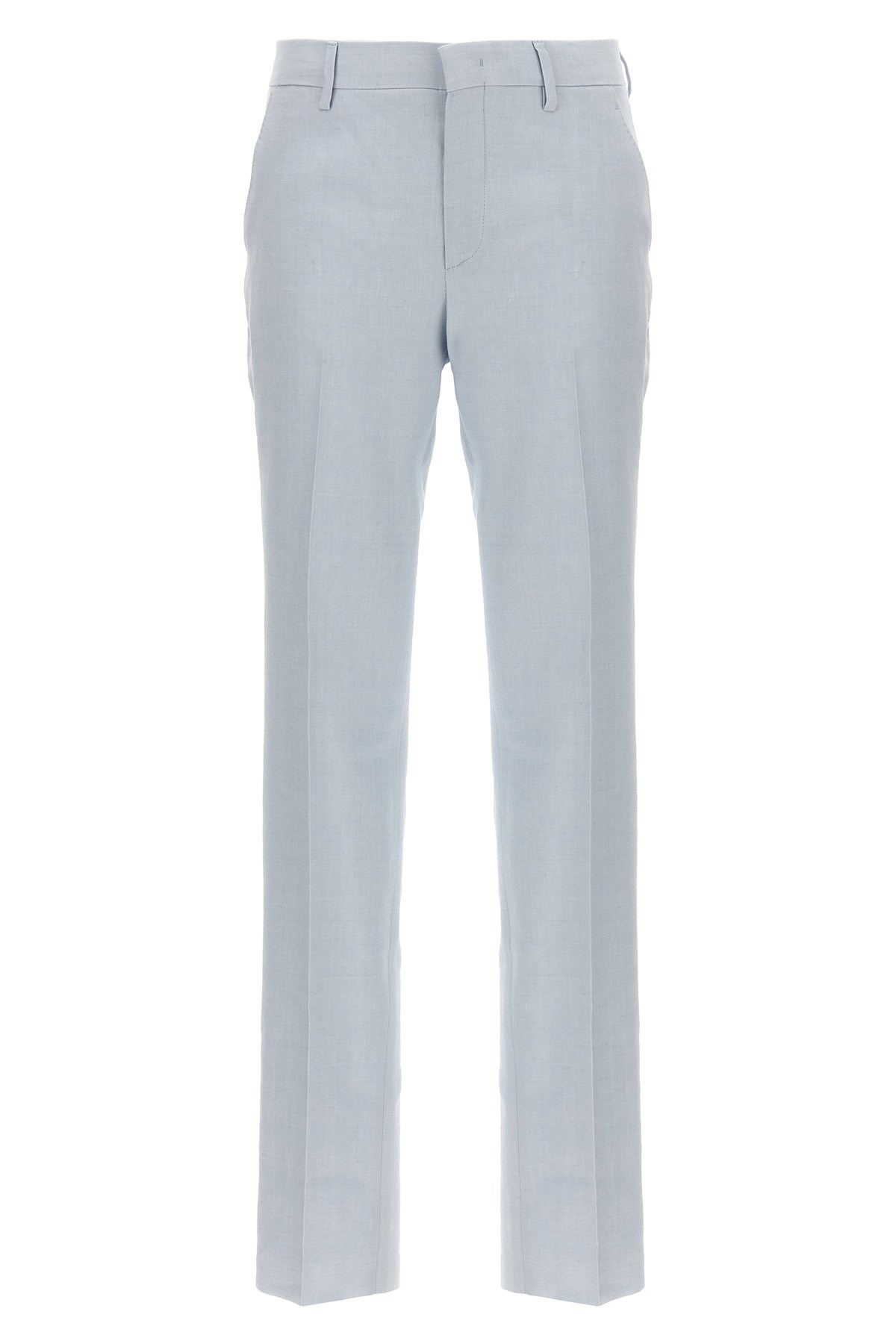 Tagliatore Light Blue Linen Blend Trousers