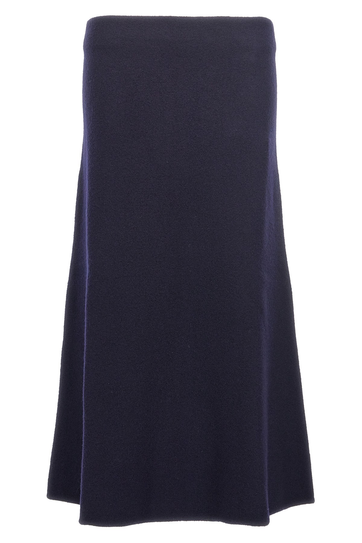 Shop Jil Sander Long Wool Skirt