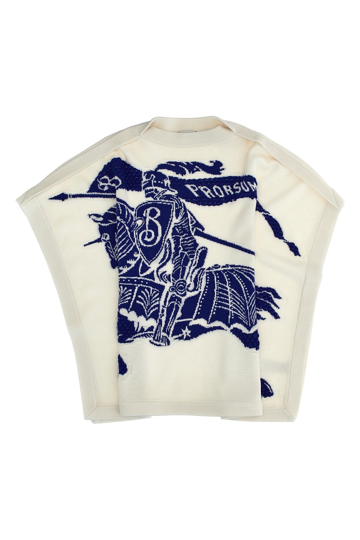 Burberry 'equestrian Knight Design' Cape In Neutral