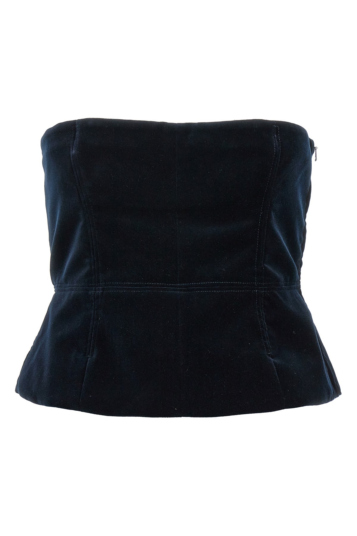 Tom Ford Velvet Strapless Top Fitted Silhouette