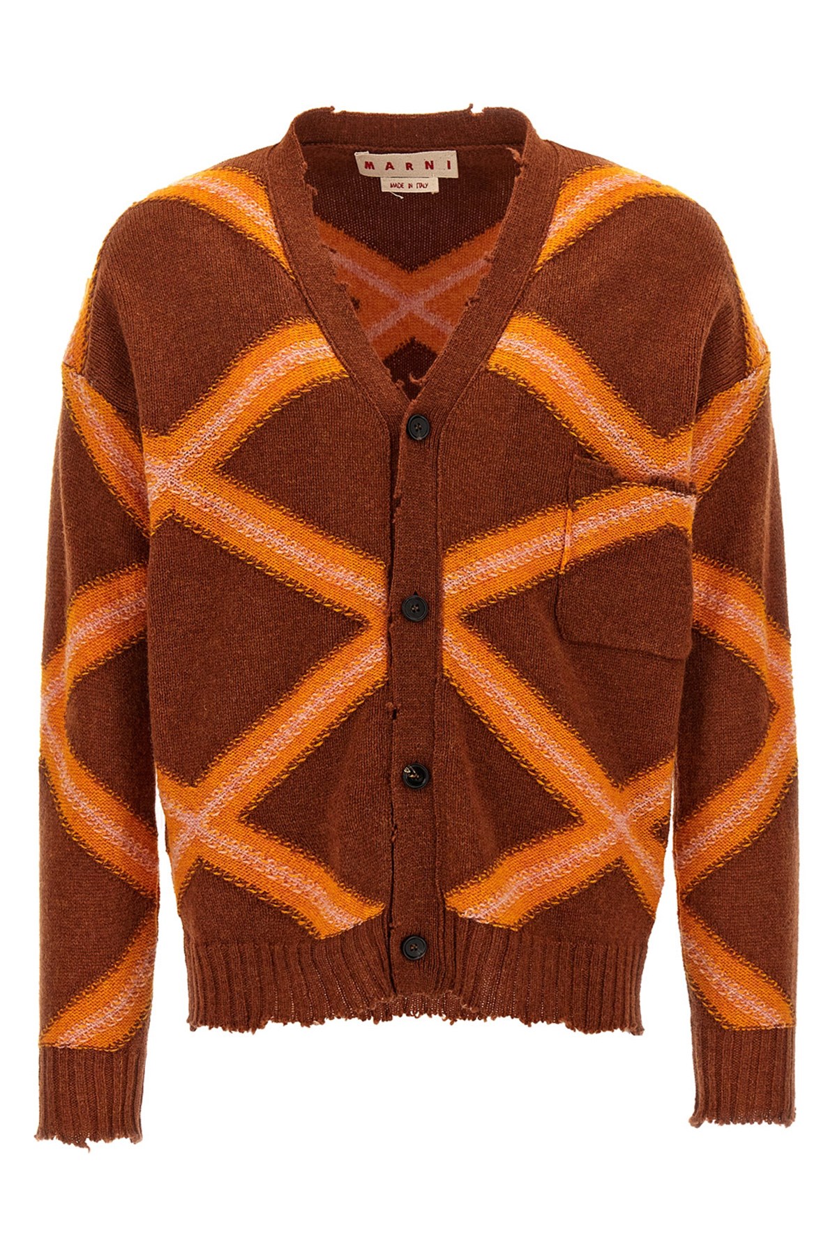 Marni 'broken Macro Argyle' Cardigan