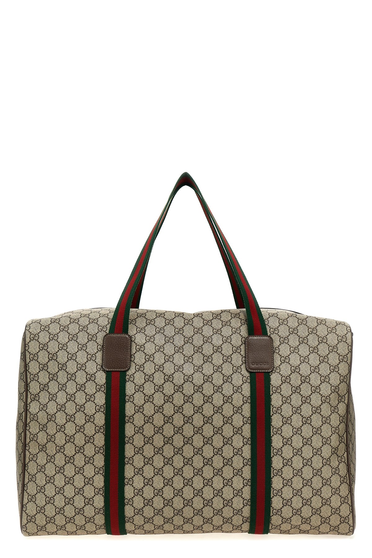 Gucci 'gg Supreme' Duffel Bag In Sand