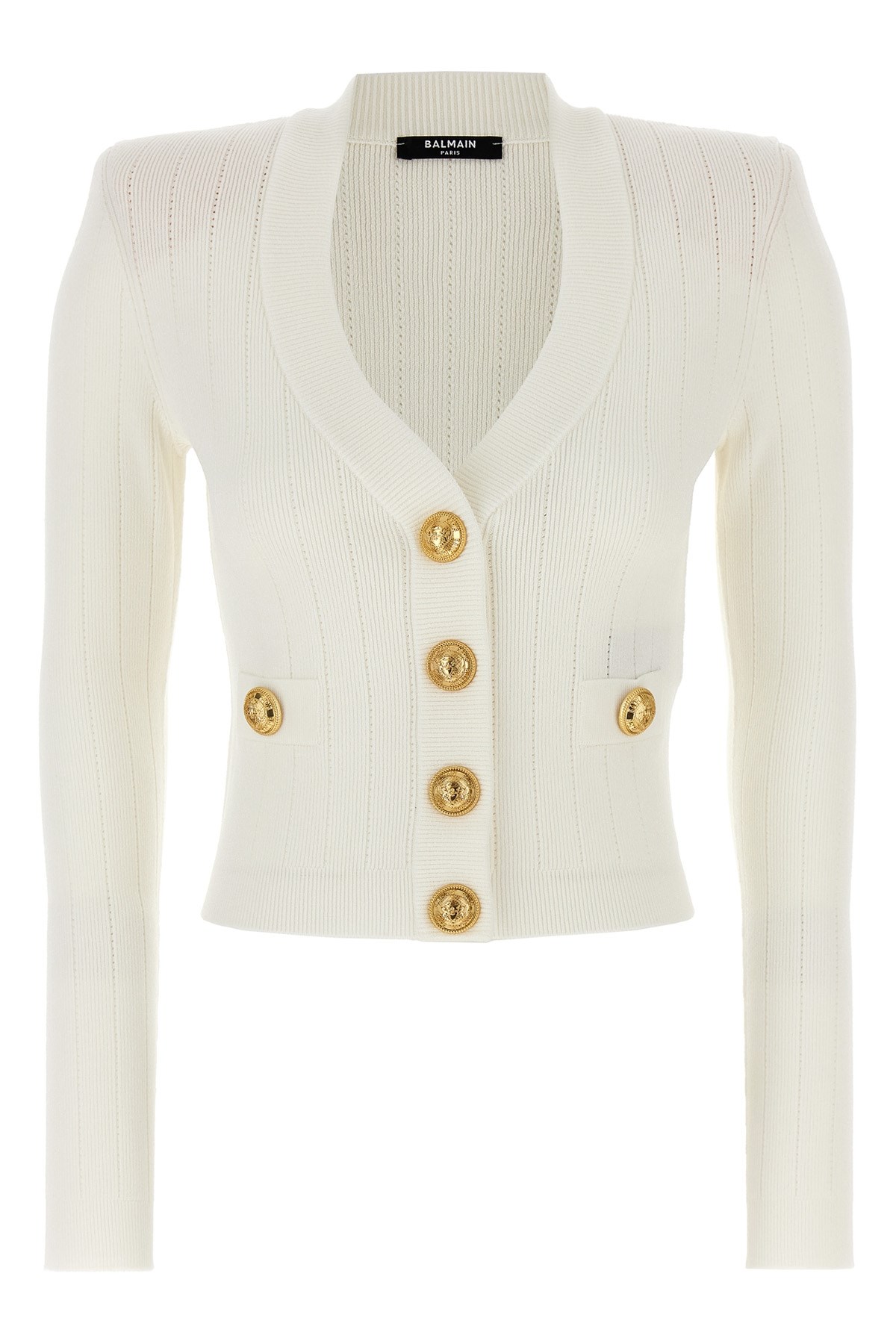 Balmain Logo Buttons Cardigan