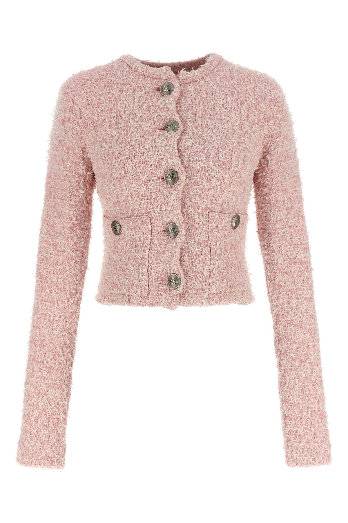 Balenciaga Cropped Tweed Cardigan