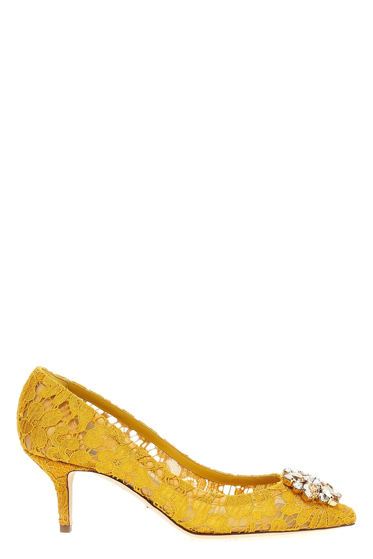 Dolce & Gabbana Lace Rainbow Pumps With Brooch Detailing