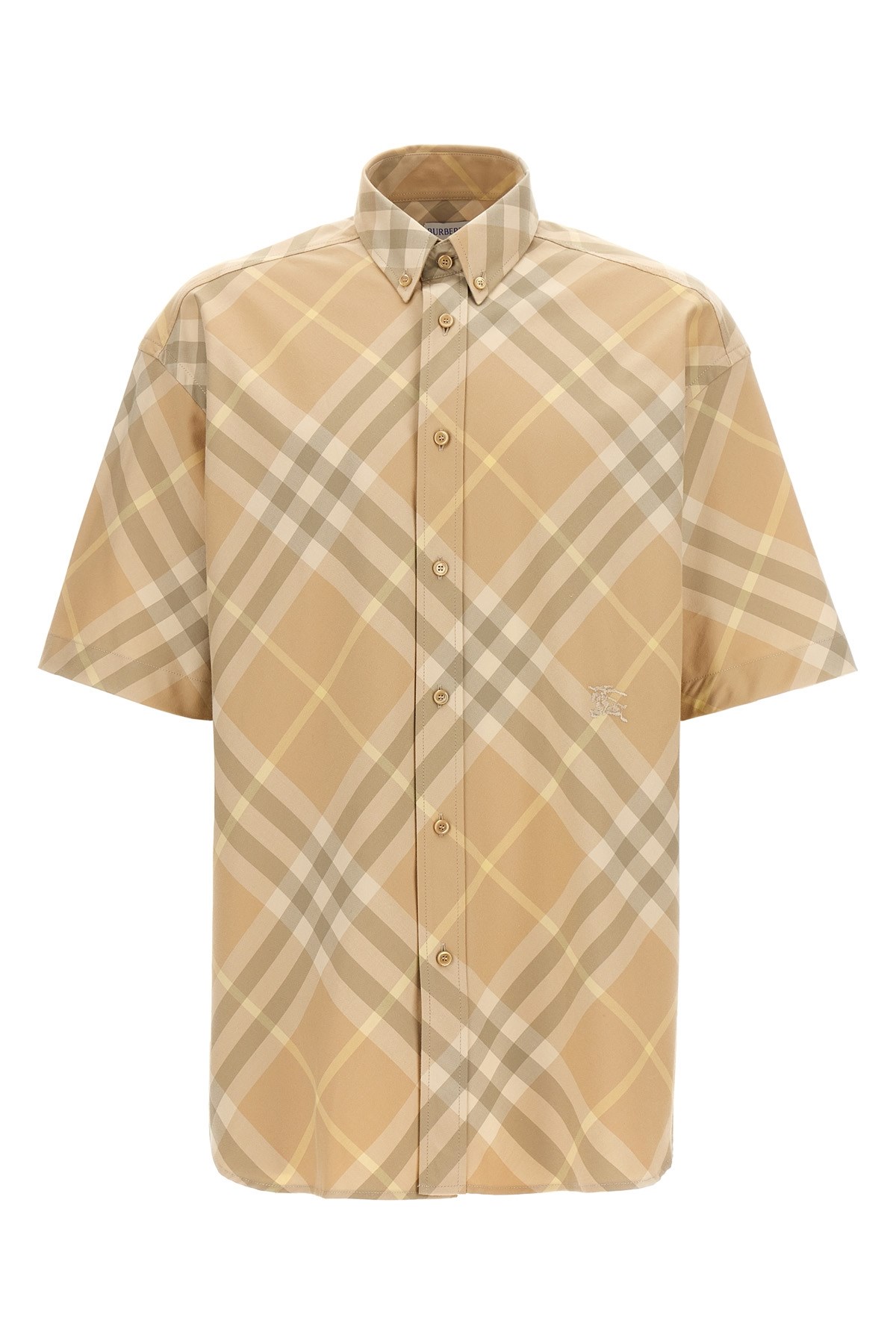 BURBERRY Logo Embroidery Check Shirt