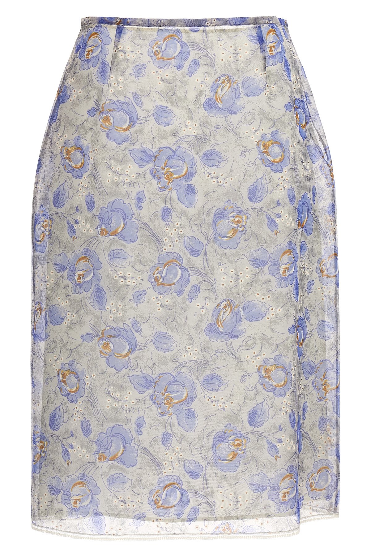 Prada Nylon Midi Skirt Skirts Multicolor