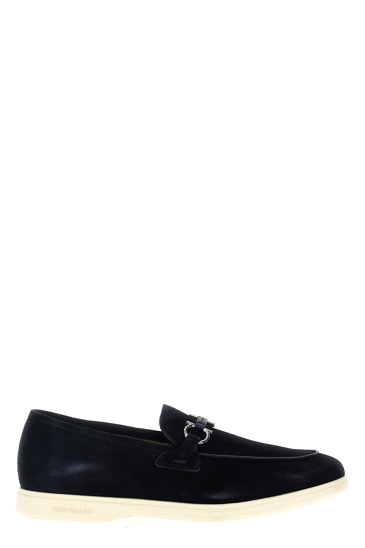 Ferragamo Leather Loafers With Gancini Ornament