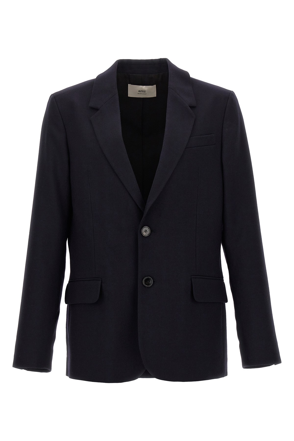 AMI PARIS Single-Breasted Wool Blazer