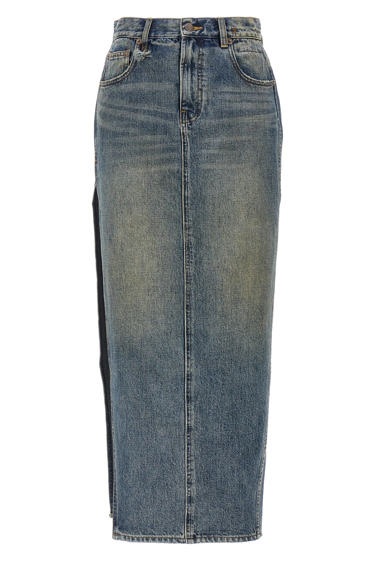 R13 Devon Side Slit Skirts Blue