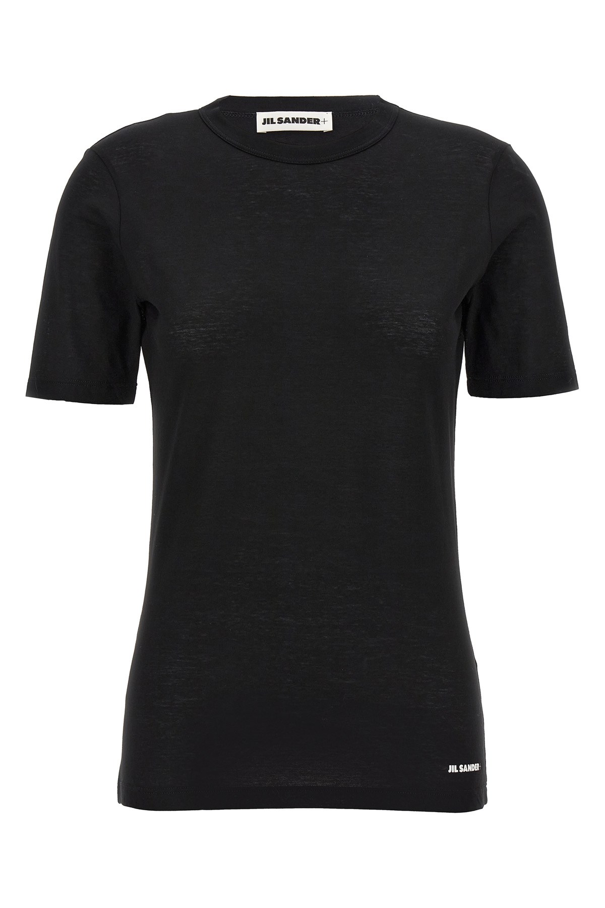 Jil Sander Logo Cotton Jersey T-shirt In Black