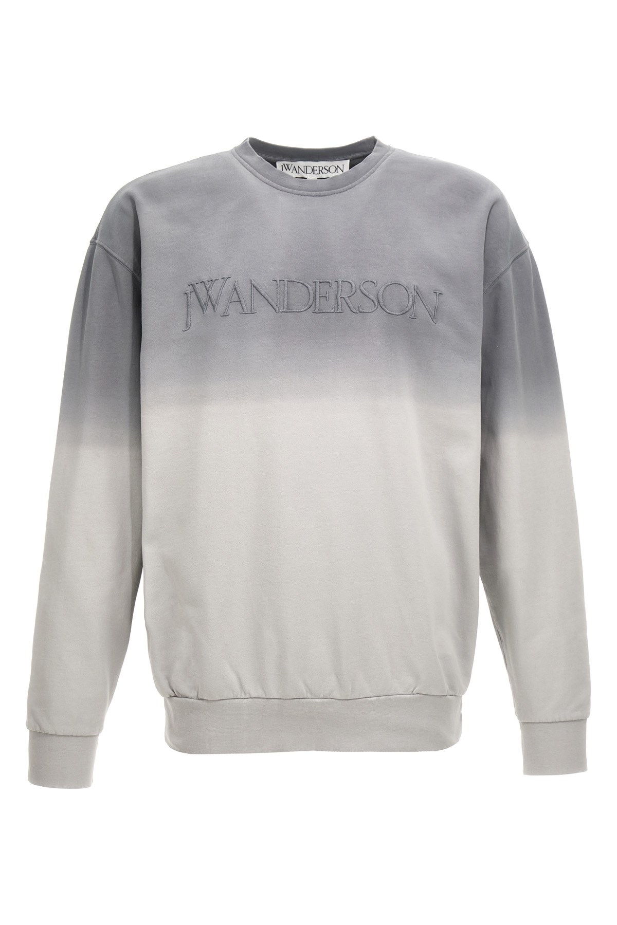 Jw Anderson Gray Embroidered-logo Gradient Sweatshirt