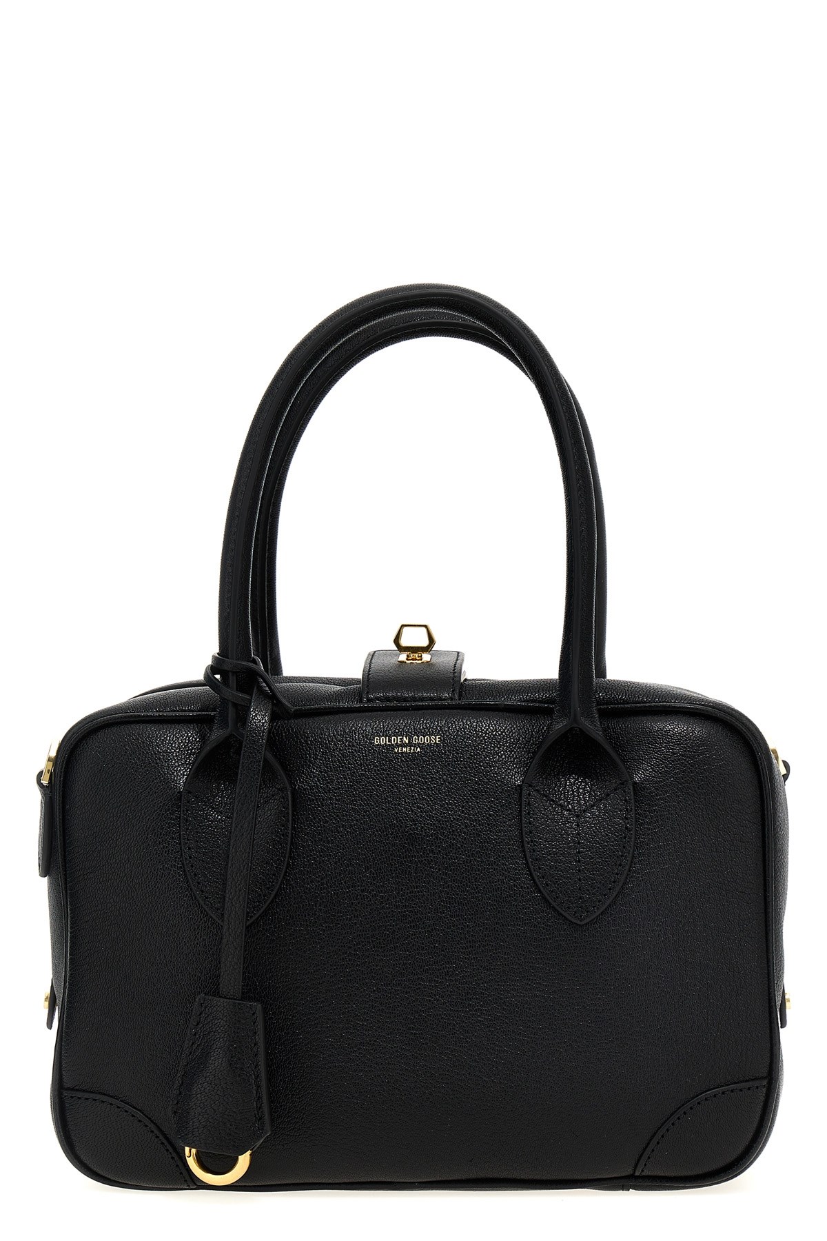 Golden Goose Deluxe Brand Logo Printed Zipped Tote Bag In Black